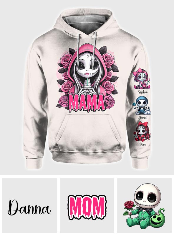 Personalized Mama of Nightmares All Over Shirt for Mom | Halloween Gift