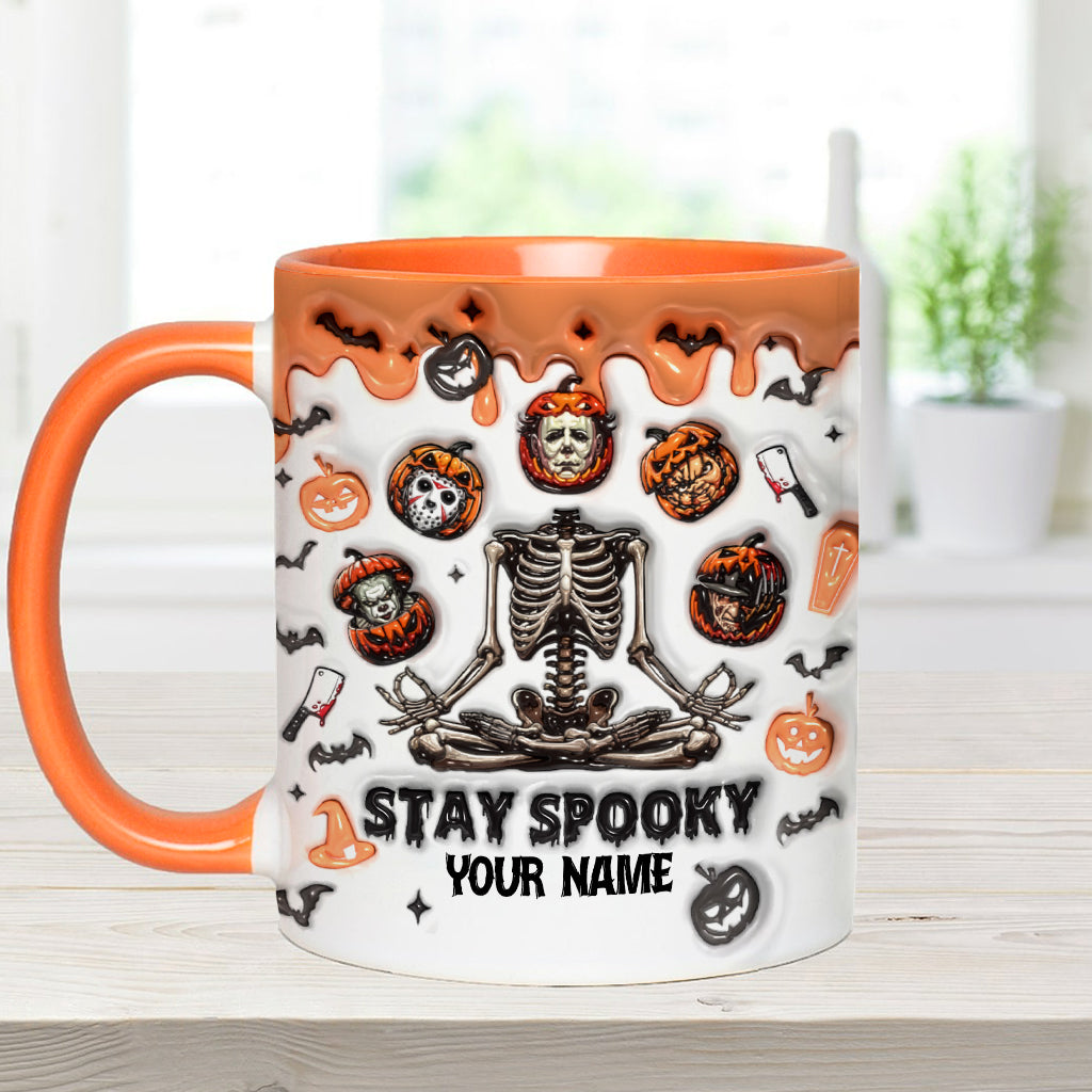 Personalized Stay Spooky Accent Mug Custom Name Gift