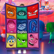 Load image into Gallery viewer, Personalized Flannel Blanket with Emotions Design for Kids
