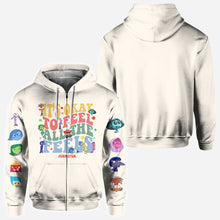 Load image into Gallery viewer, Personalized All Over Shirt for Kids - It's Ok to Feel All the Feels Gift Idea
