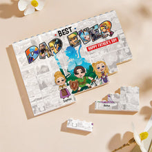 Load image into Gallery viewer, Personalized Building Brick Block Best Dad Ever Gift for Father's Day
