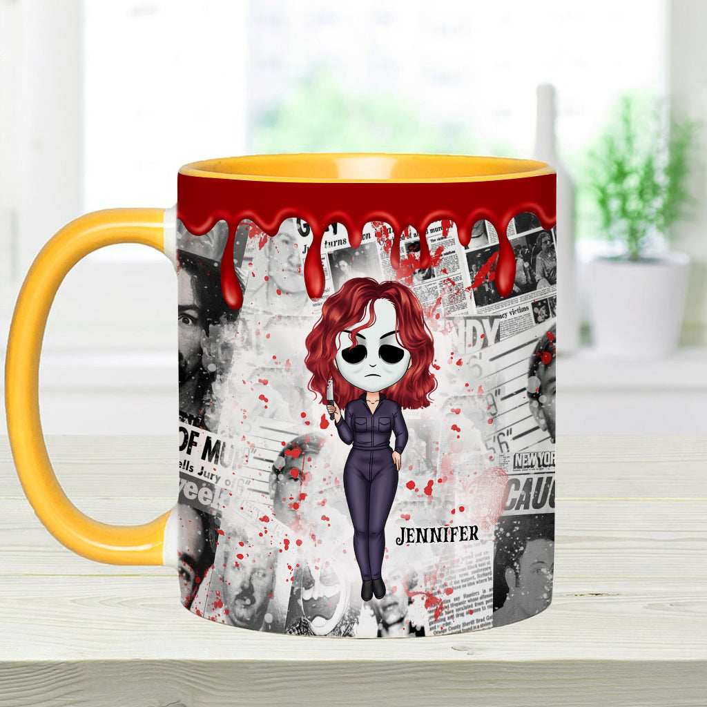 Personalized Accent Mug with Unique True Crime Design