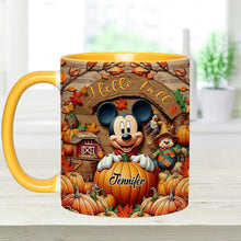 Load image into Gallery viewer, Personalized Hello Fall Accent Mug Custom Name Gift Idea

