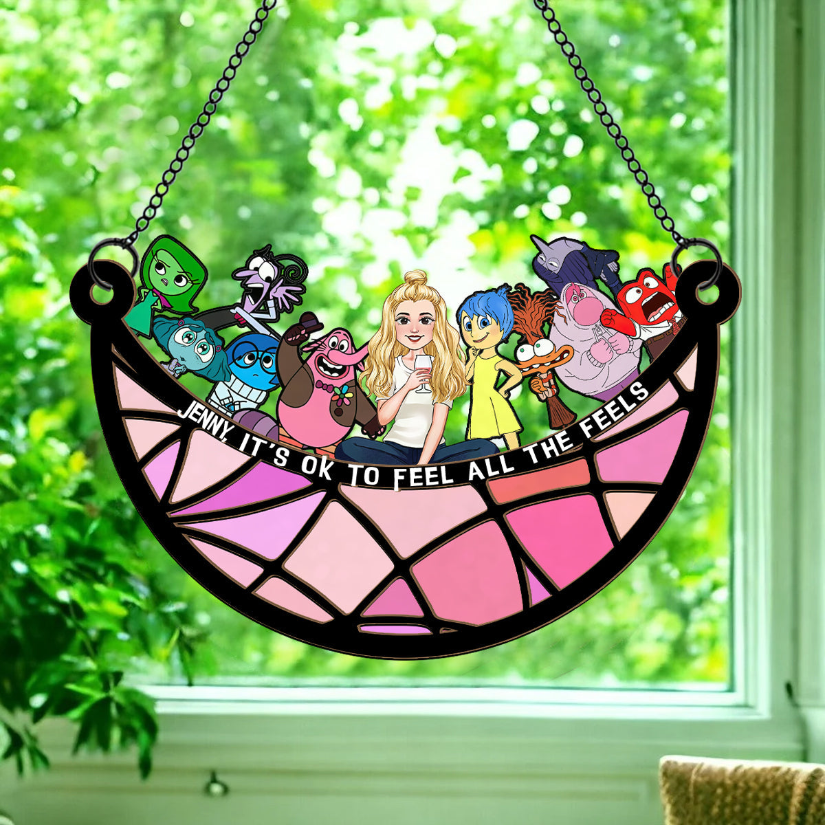 Personalized 2 Layered Suncatcher with Quotes for Home Decor