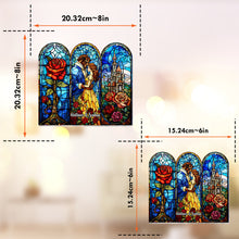 Load image into Gallery viewer, Personalized Beauty and the Beast Suncatcher Ornament Gift
