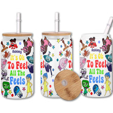 Load image into Gallery viewer, Personalized 16oz Can Glass with Straw Custom Name Gift
