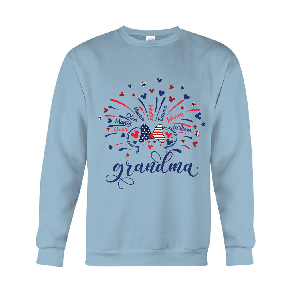 Personalized Firework Mouse T-shirt & Hoodie for Family | 4th of July Gift
