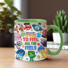Load image into Gallery viewer, Personalized Autism Awareness Accent Mug for Kids | Custom Name Gift
