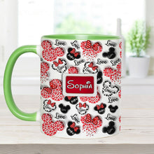 Load image into Gallery viewer, Personalized Mouse Accent Mug Custom Name Gift for Her

