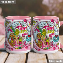 Load image into Gallery viewer, Personalized Merry Grinchmas Accent Mug Custom Name Holiday Gift
