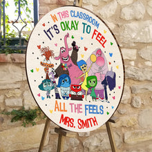 Load image into Gallery viewer, Personalized Round Wood Sign Classroom Decor for Teacher Gift
