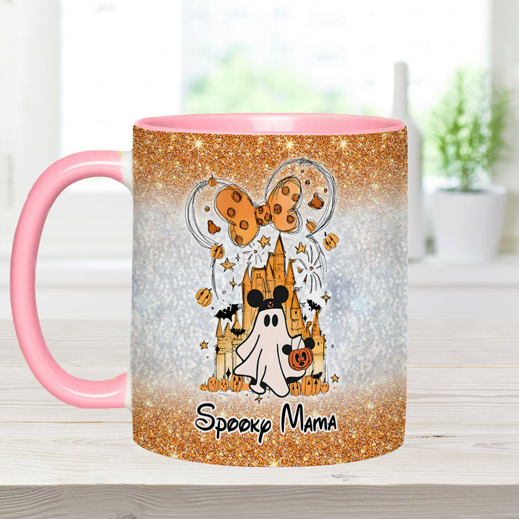 Personalized Spooky Mama Halloween Accent Mug Gift for Mom