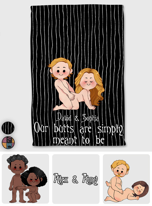 Personalized Couple Towel Our Butts Are Simply Meant to Be Gift for Valentine's Day