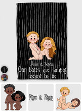 Load image into Gallery viewer, Personalized Couple Towel Our Butts Are Simply Meant to Be Gift for Valentine's Day
