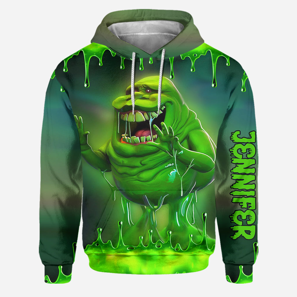 Personalized Green Ghost Hoodie and Leggings Set for Kids and Adults