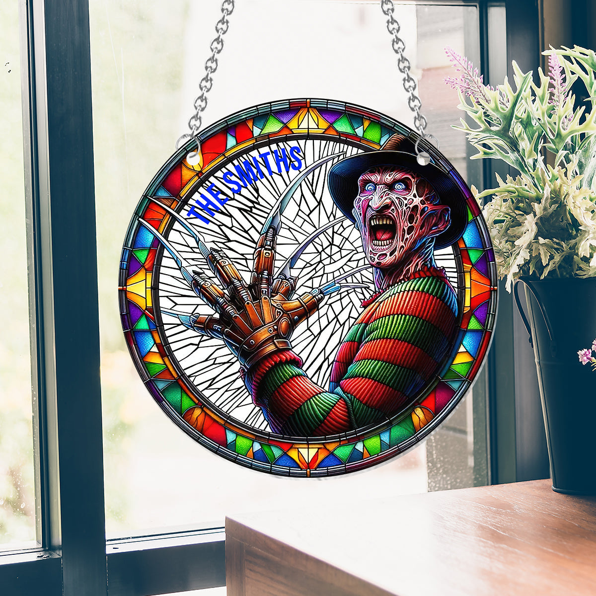 Personalized Halloween Suncatcher Ornament Unique Gift Decoration