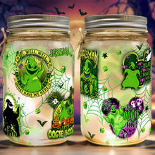Load image into Gallery viewer, Personalized Oogie Boogie Mason Jar Light Decor Gift for Halloween
