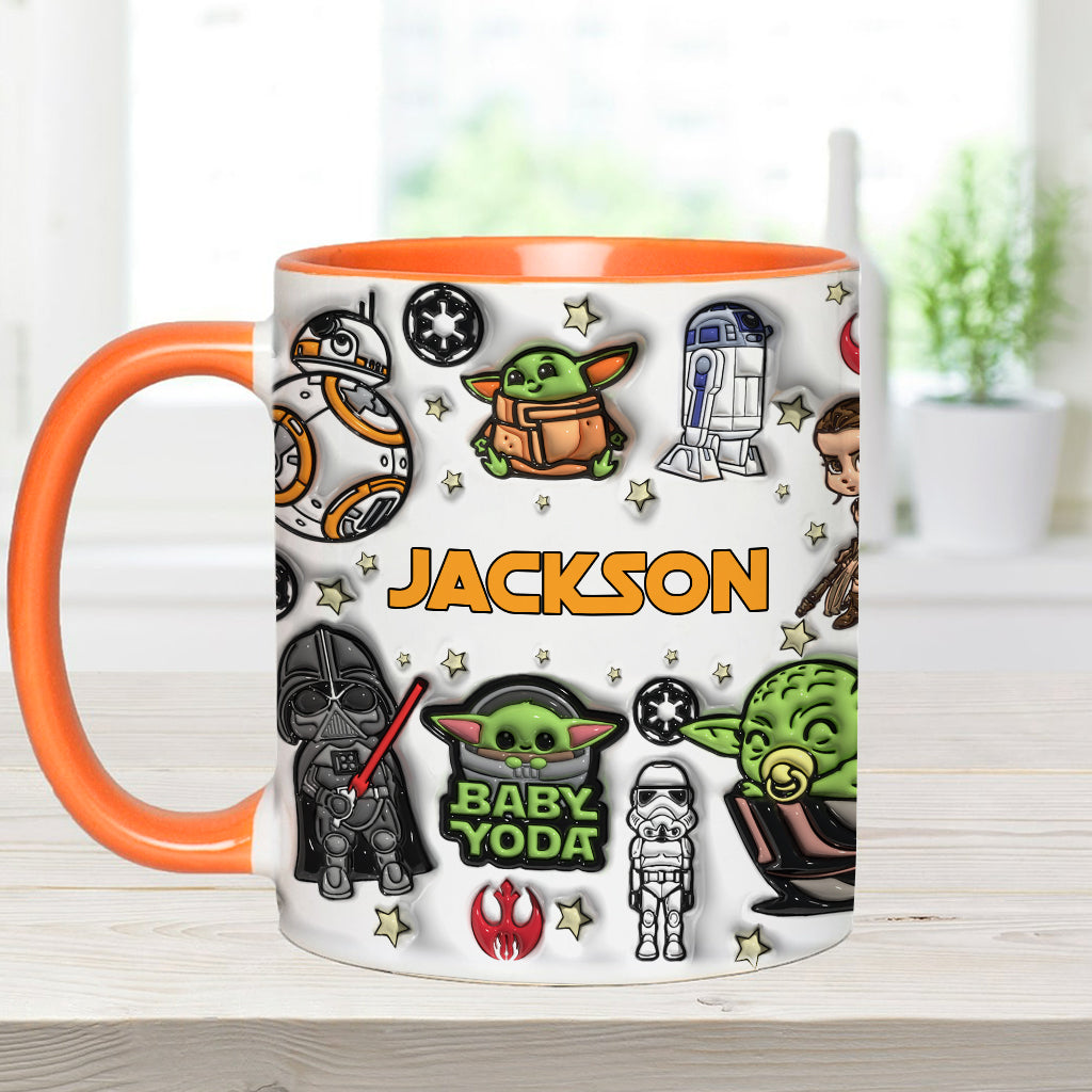 Personalized The Force Accent Mug Custom Name Gift for Star Wars Fans