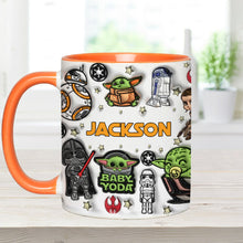 Load image into Gallery viewer, Personalized The Force Accent Mug Custom Name Gift for Star Wars Fans
