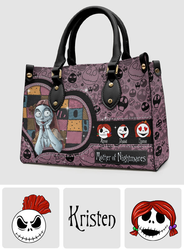 Personalized Nightmare Leather Handbag Custom Name Gift for Mom