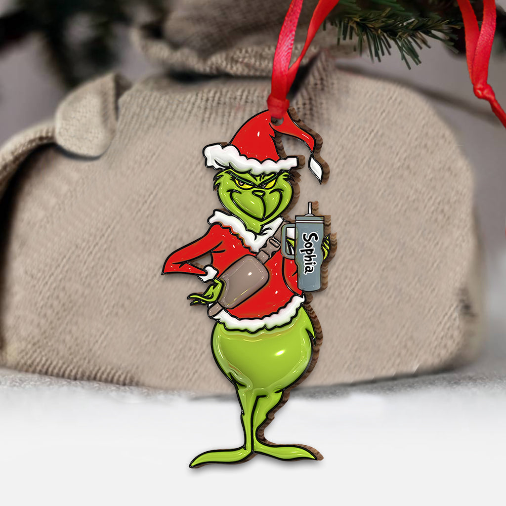 Personalized Grinch Christmas Ornament Custom Name Gift