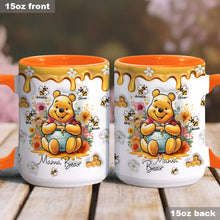 Load image into Gallery viewer, Personalized Mama Bear Accent Mug Custom Name Gift for Mom
