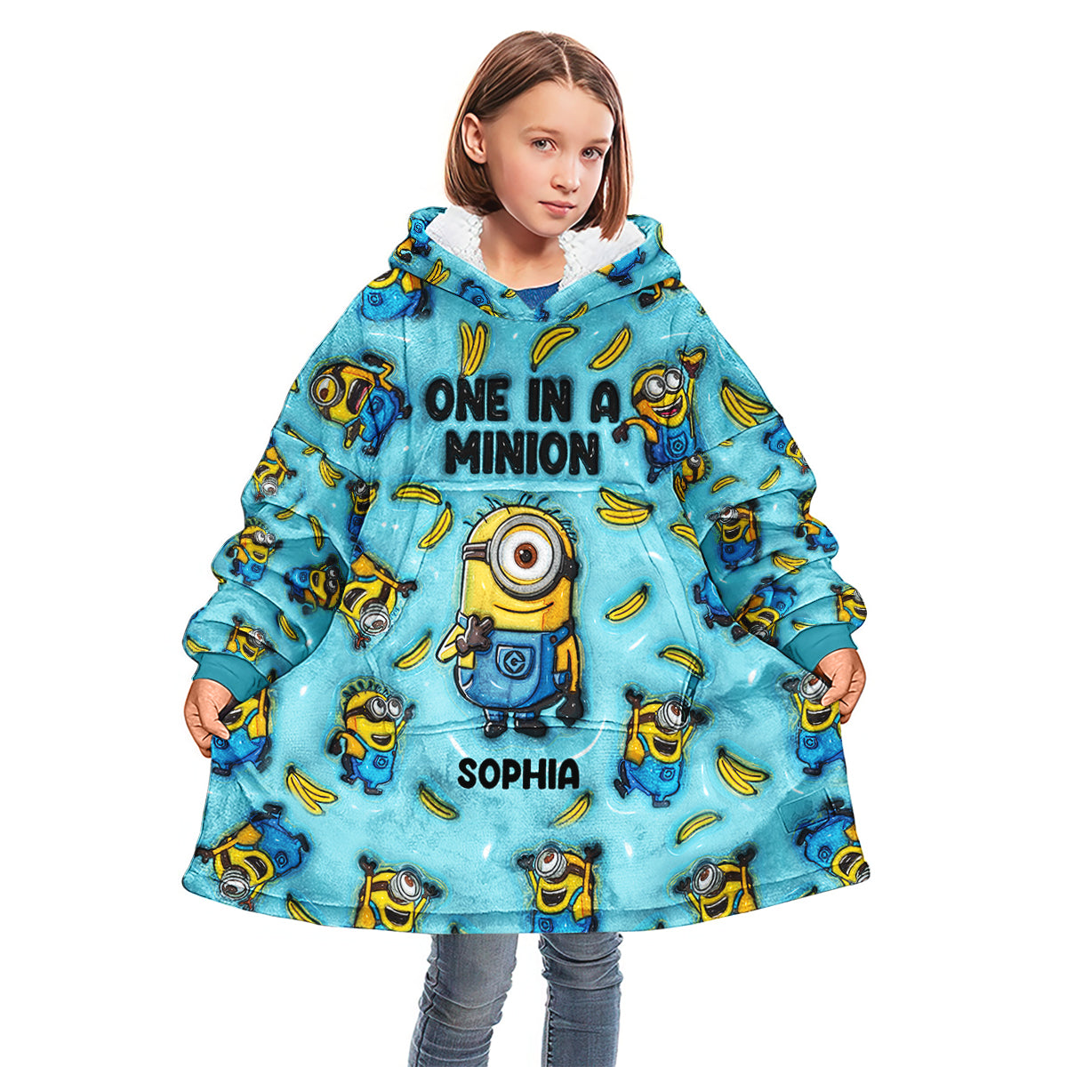 Personalized One In A Minion Blanket Hoodie Custom Name Gift
