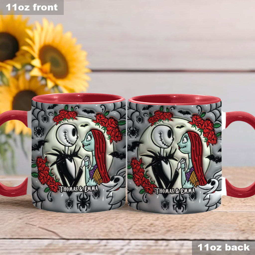 Personalized Nightmare Accent Mug for Couples | Custom Name Gift