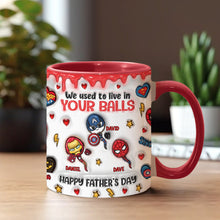 Load image into Gallery viewer, Personalized Superhero Accent Mug Custom Name Gift for Dad
