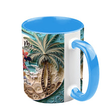 Load image into Gallery viewer, Personalized Couple Beach Scene Accent Mug Custom Names Gift
