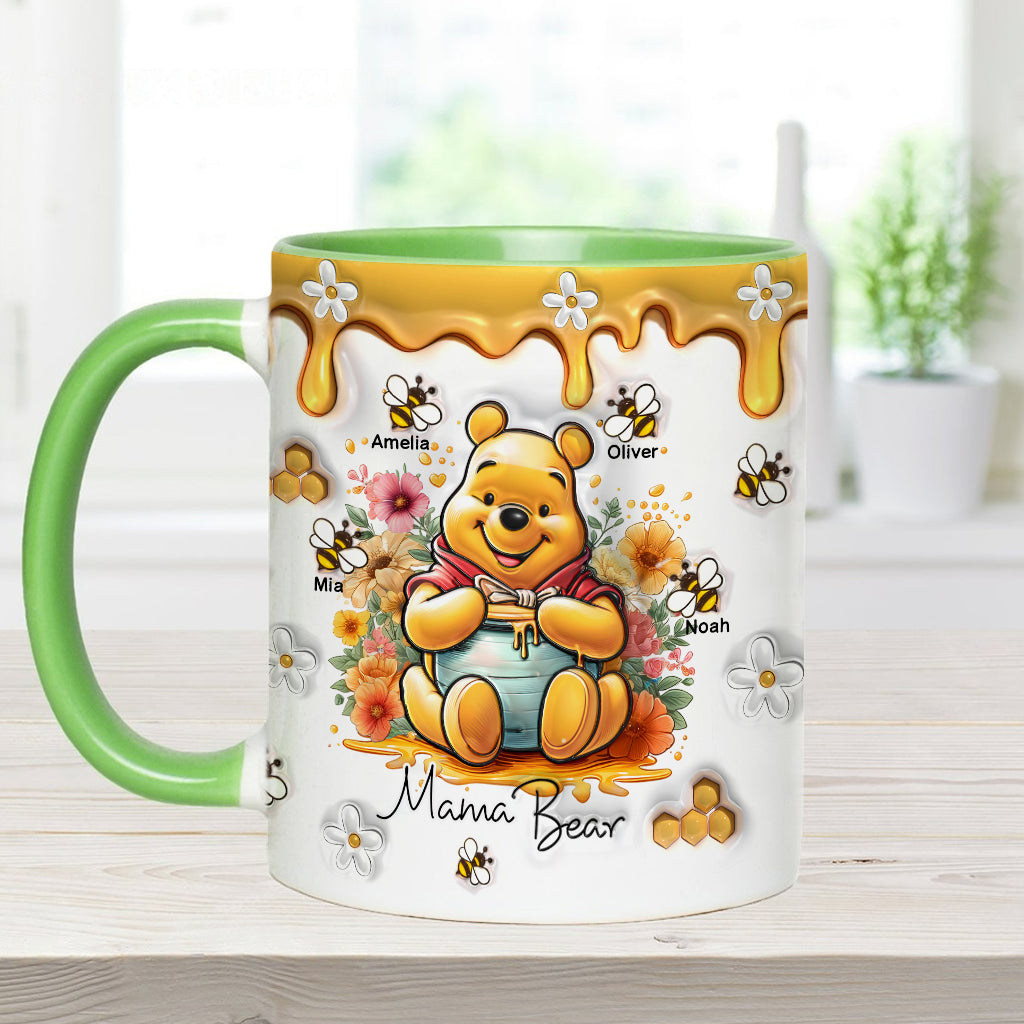 Personalized Mama Bear Accent Mug Custom Name Gift for Mom