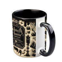 Load image into Gallery viewer, Personalized Black Flame Company Accent Mug Custom Name Halloween Gift
