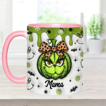 Load image into Gallery viewer, Personalized Grinchy Grandma Accent Mug Custom Name Gift
