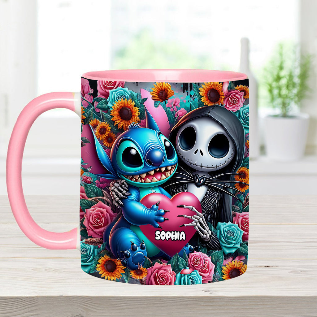 Personalized Nightmare Accent Mug Custom Name Gift for Halloween