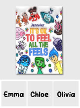 Load image into Gallery viewer, Personalized Canvas Print It's Ok To Feel All The Feels Gift for Kids
