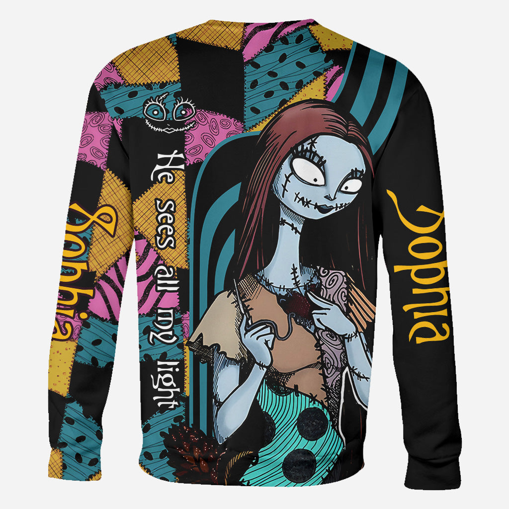 Personalized Nightmare Before Christmas All Over Shirt Custom Name Gift