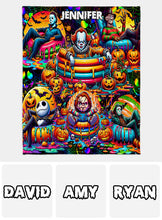 Load image into Gallery viewer, Personalized Halloween Blanket Custom Name Cozy Gift for Friends
