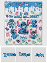 Load image into Gallery viewer, Personalized Autism Awareness Plush Blanket Custom Name Gift
