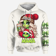 Load image into Gallery viewer, Personalized Grinchy Christmas All Over Shirt Gift for Mom
