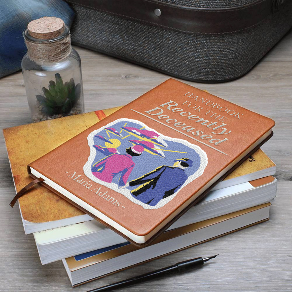 Personalized Leather Journal Handbook for the Recently Deceased Gift Idea