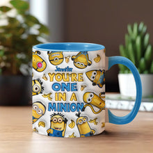 Load image into Gallery viewer, Personalized Minion Accent Mug Custom Name Gift for Birthday
