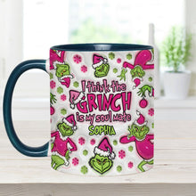 Load image into Gallery viewer, Personalized Grinch Accent Mug Custom Name Christmas Gift

