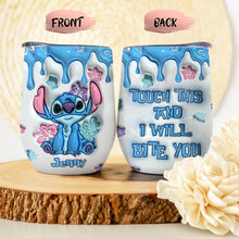 Load image into Gallery viewer, Personalized Ohana Wine Tumbler Custom Name Gift for Birthday
