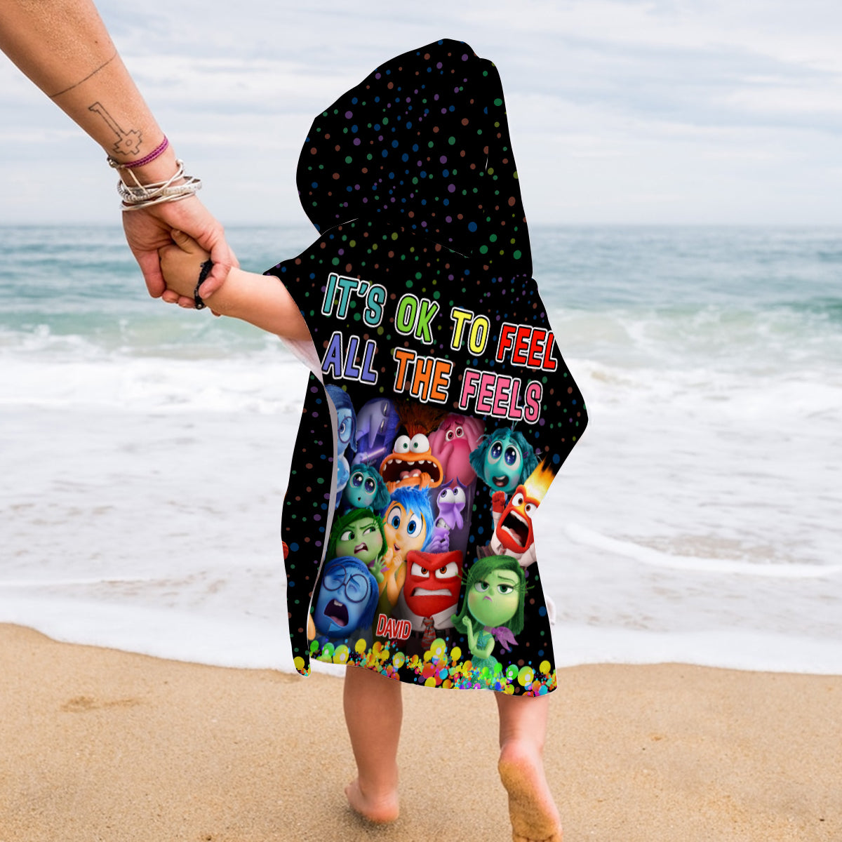 Personalized Kid Hooded Towel Poncho with Name | Unique Gift
