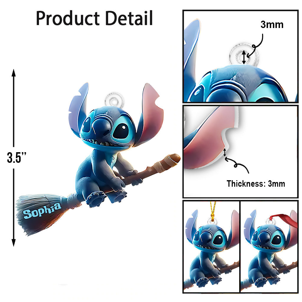 Personalized Ohana Custom Shaped Ornament for Halloween | Unique Gift