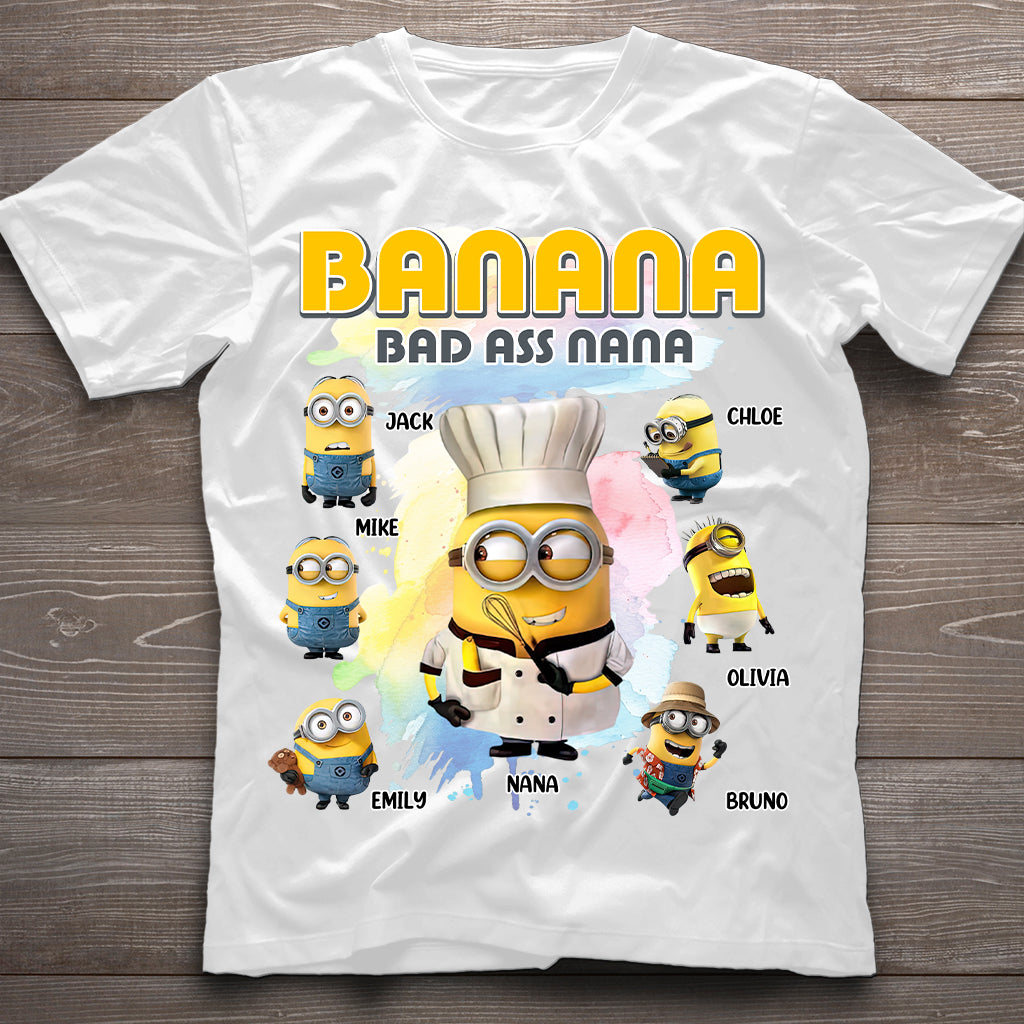 Personalized Banana Nana T-shirt Custom Gift for Grandma
