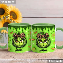 Load image into Gallery viewer, Personalized Grinch Accent Mug Custom Name Holiday Gift
