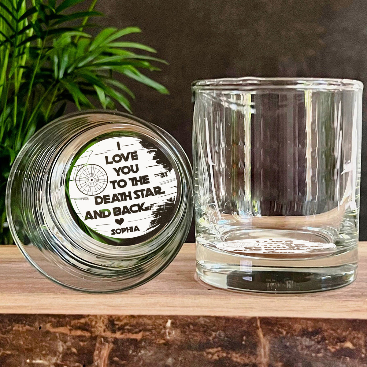 Personalized Engraved Whiskey Glass Custom Love Message Gift