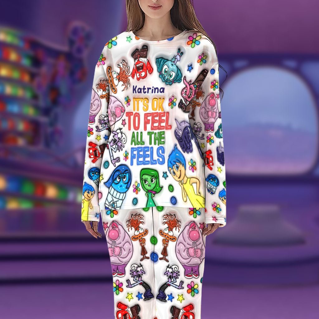 Personalized Pajama Set Cute Long Sleeve Leggings Gift for Kids
