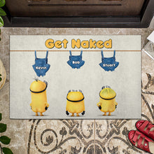 Load image into Gallery viewer, Personalized Get Naked Doormat with Custom Names | Fun Gift for Family
